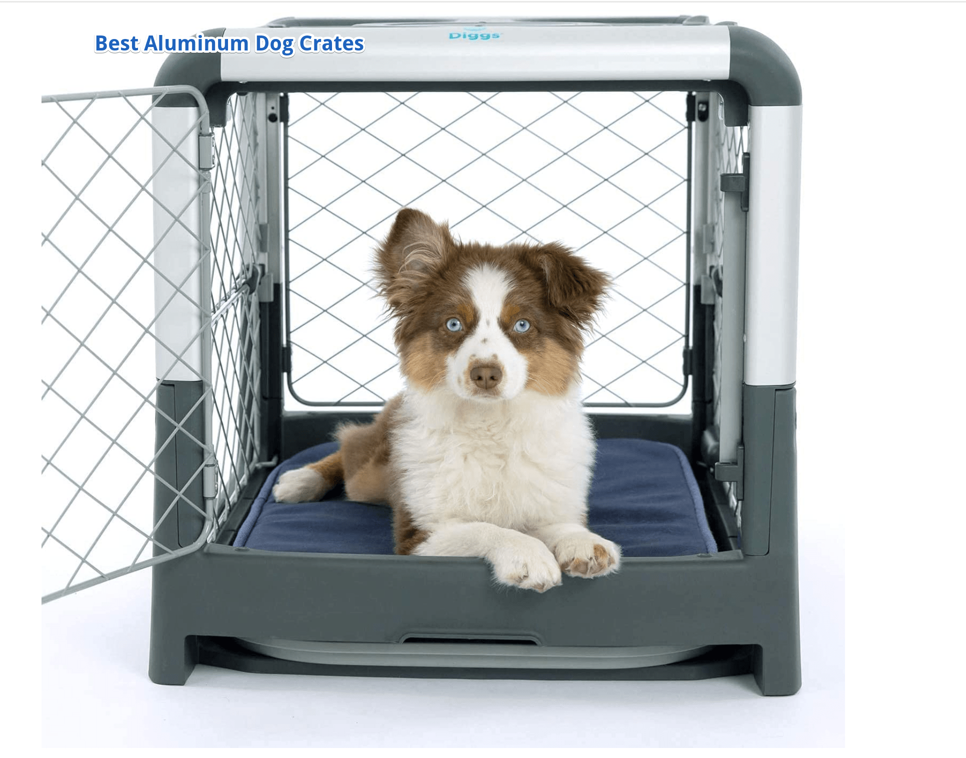 TechStylUK Pet Aluminium Car Dog Cage 6 Travel Puppy Crate Pet Carrier Transport LARGE DOUBLE DOOR ZX104A2